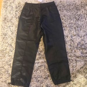 Zara faux leather Joggers